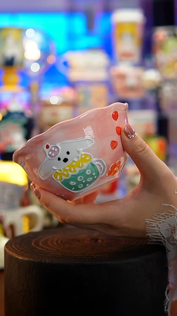 杯子瓷A181景德镇手工手绘杯子摆件