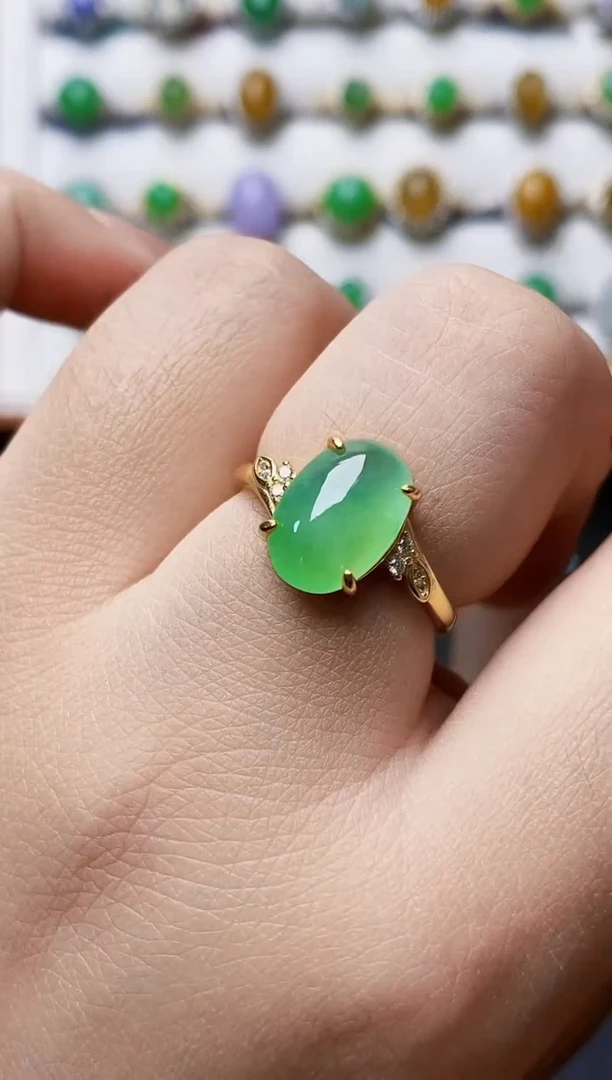 银S925镶嵌戒指翡翠2048