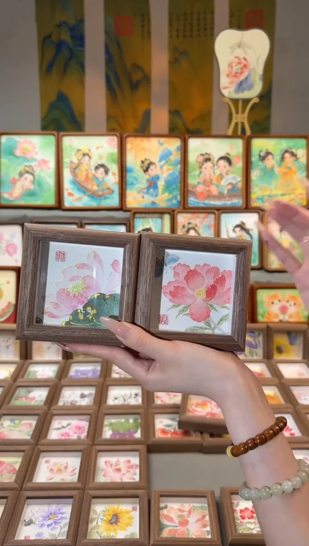 国画小芍药 出水芙蓉 一组11