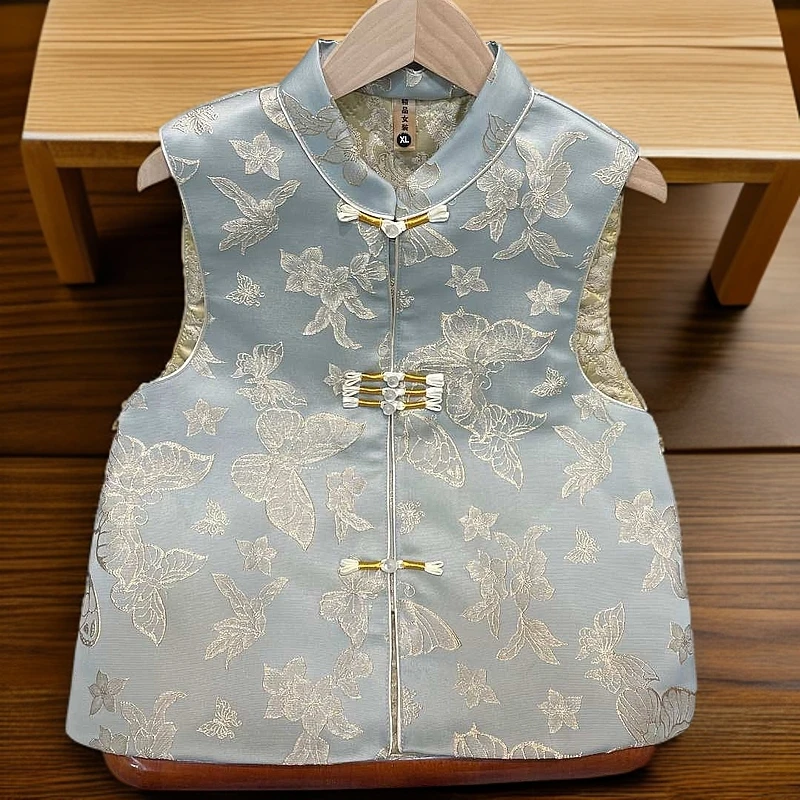 【花木高定】听雨-新中式重工刺绣新款秋冬气质百搭马甲