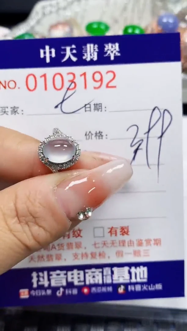 【闪购商品】翡翠戒指银S925镶嵌3192