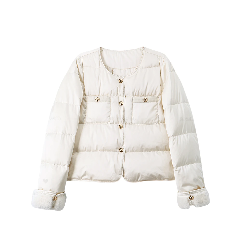 【封后轻奢设计】新款高级感柔光小香风羽绒外套8833570