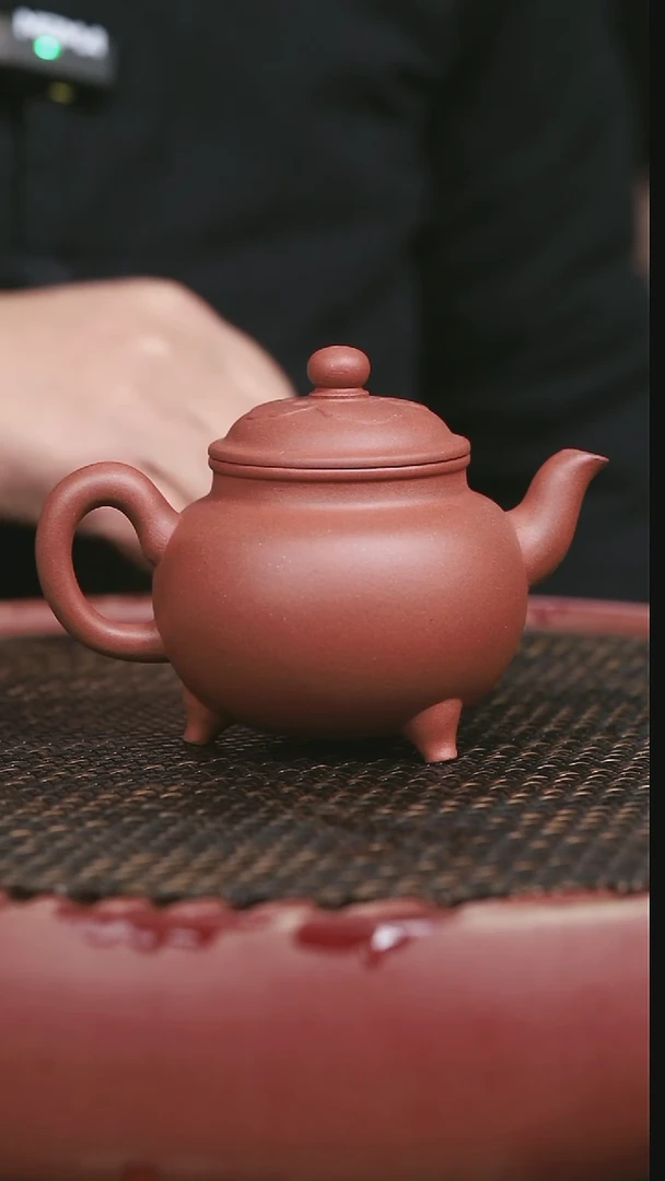 茶壶紫砂全手工老红泥大彬如意200CC