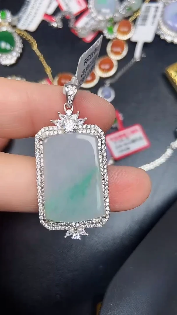 银S925镶嵌戒指翡翠1390