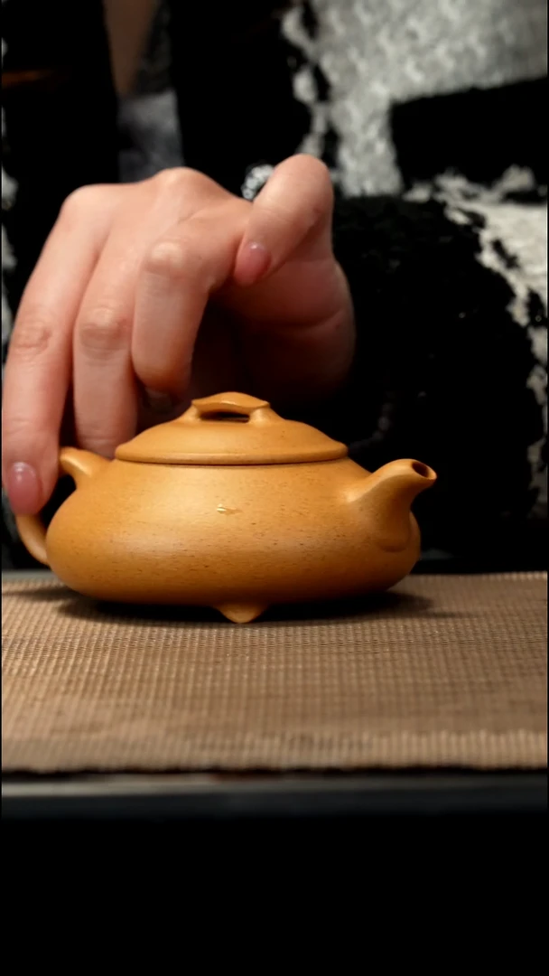 紫砂茶盏黄金段简瓢150CC