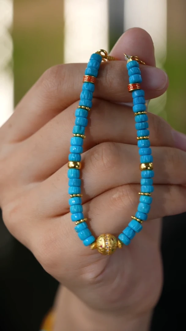 未镶嵌绿松石手链秒拍号18