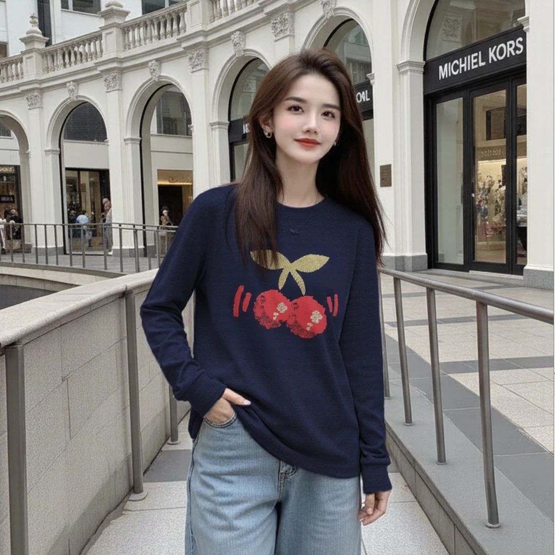 【樱桃魔法】正肩卫衣绒衫保暖打底单穿卫衣宽松长袖时尚