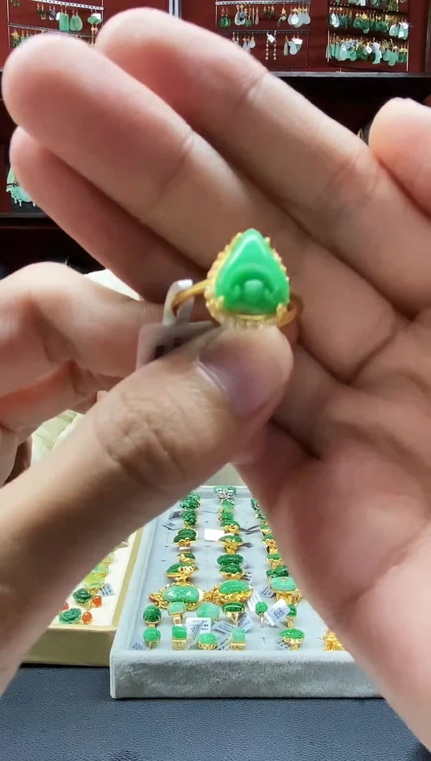 颈饰未镶嵌翡翠戒指