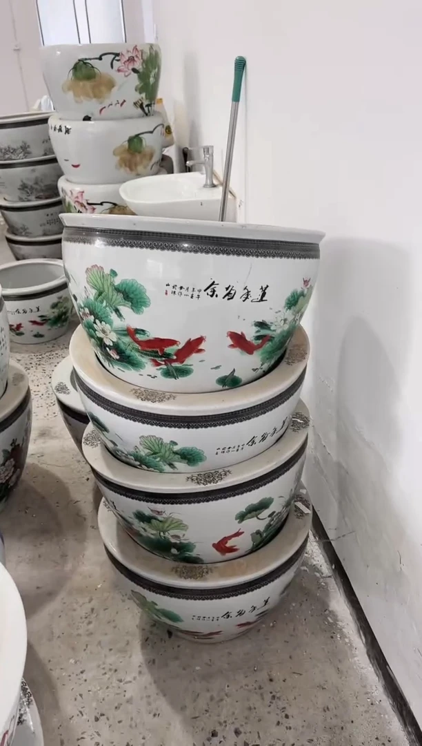 瓷片50直径莲连有余.........