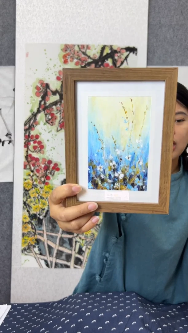水彩个人纯手绘花海