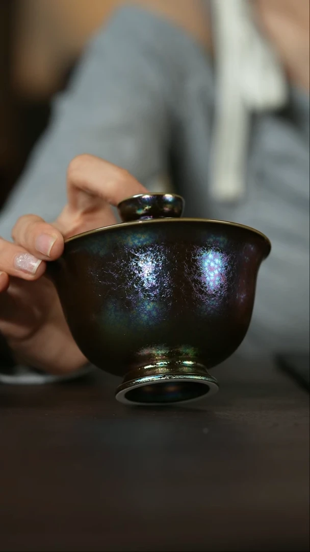 集美茶空间炫彩元宝盖碗