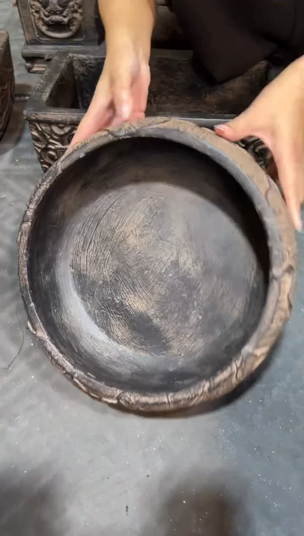 陶土【火山泥】荷韵盆