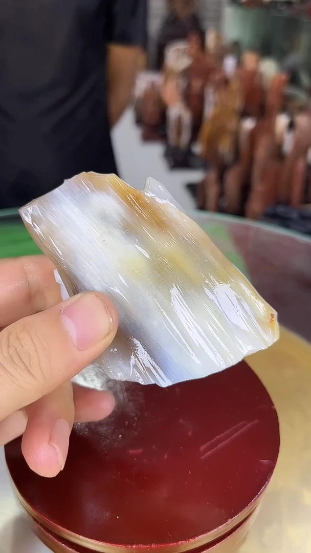 硅化玉珠宝奇石未镶嵌缅甸天然树化玉摆件