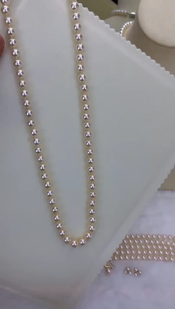 未镶嵌DA海水珍珠 GD224 6-7 羽皇金串链