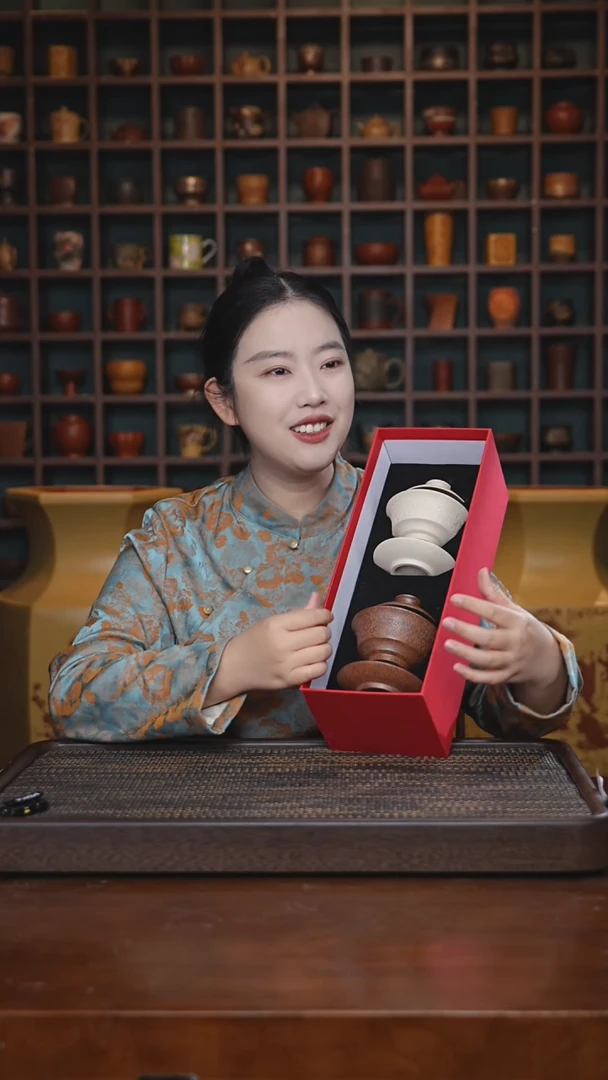 【闪购商品】紫砂茶杯非遗茶器-盖碗套组