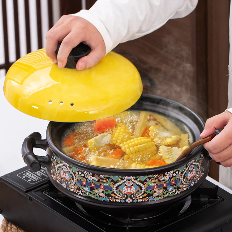 耐高温干烧不裂陶瓷砂锅炖锅家用燃气煤气灶专用煲仔饭煲汤小沙锅