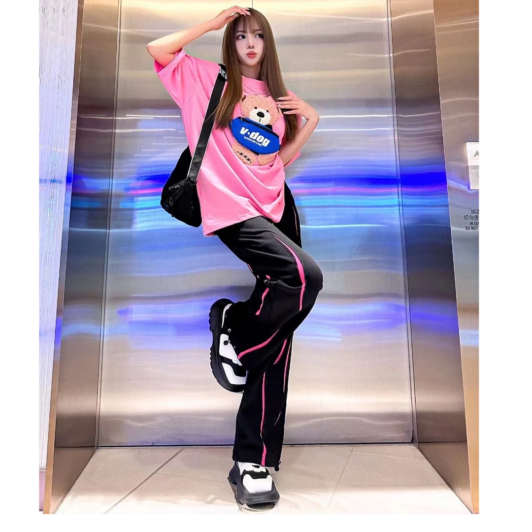 MWM 短袖口袋T恤粉色男女同款20088