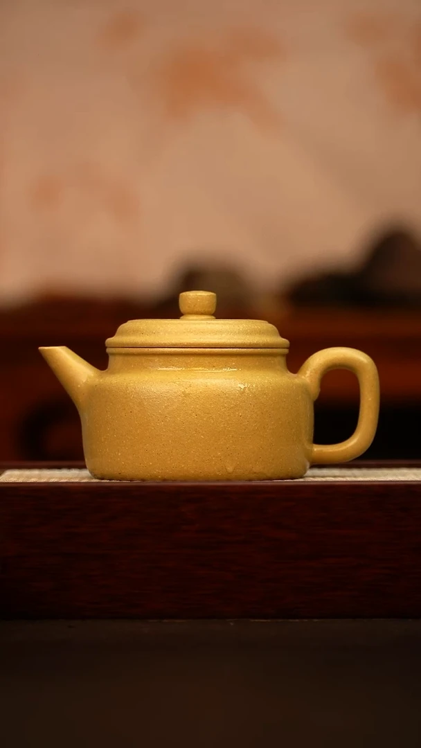 茶壶紫砂剑流德钟 220cc 原矿梨皮绿泥