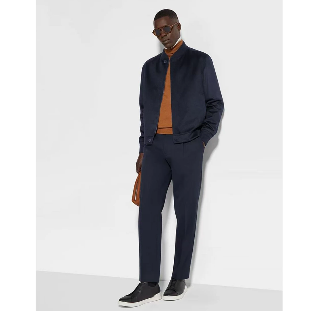 高端线 ！羊毛醋酸休闲直筒裤