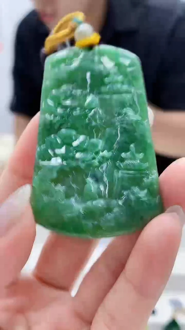 定制翡翠未镶嵌5145lr-毛货挂件165