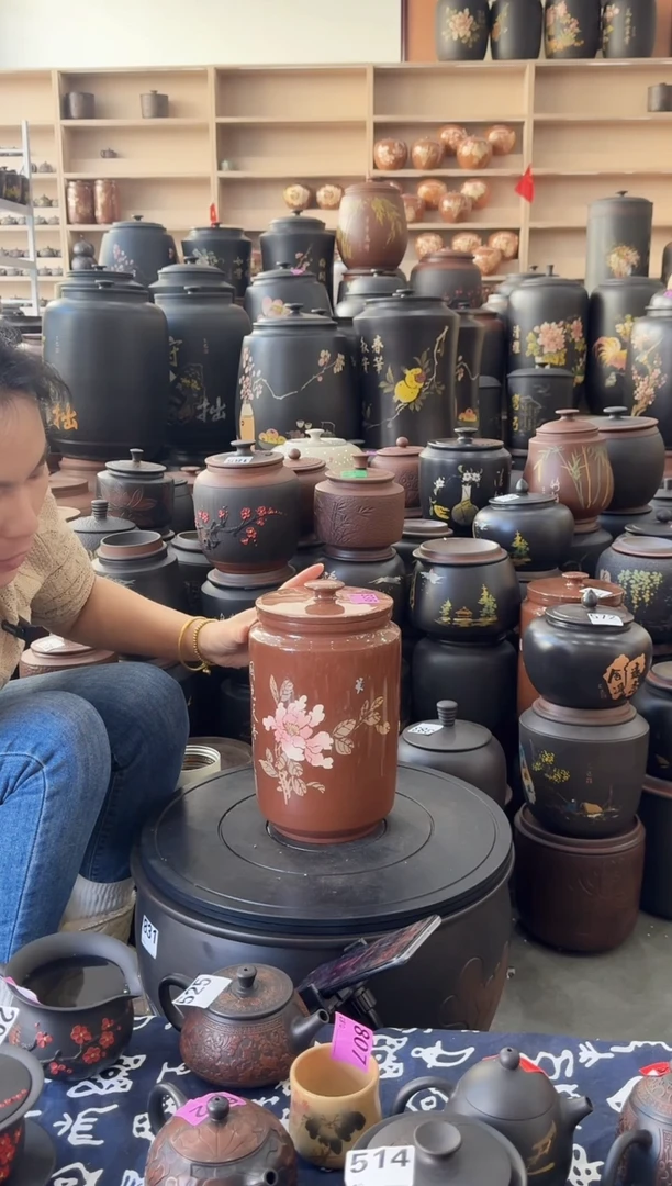 罐瑕疵茶叶罐  高柱复烧  836