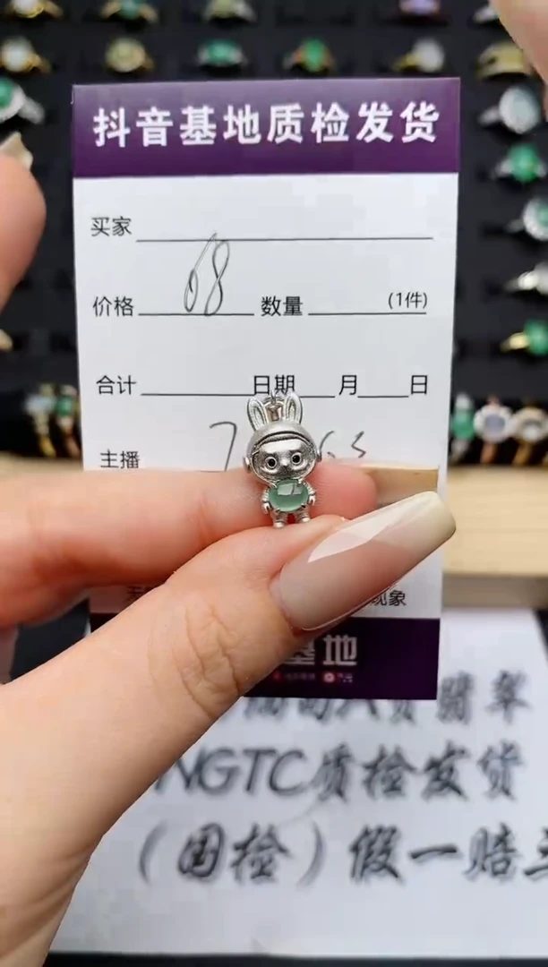 翡翠银S925镶嵌颈饰...........