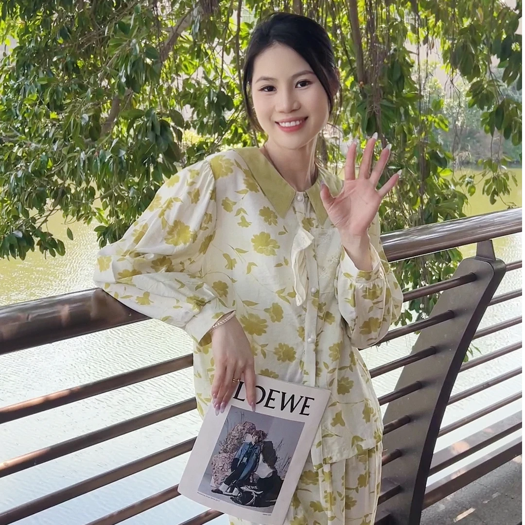 【朝花夕拾】韩蜜蜜春夏洋气长袖睡衣女款2025爆款时尚小清新家居服