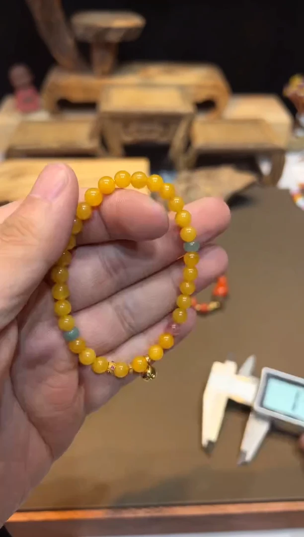 手链琥珀未镶嵌手饰@@E6700