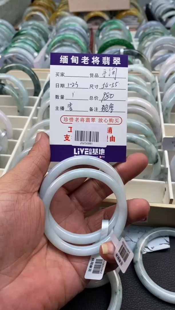 【闪购商品】翡翠手镯未镶嵌/20250881（两条一套）