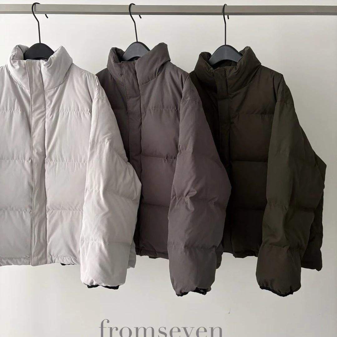 小柒-十三行高品立领宽松型厚款羽绒保暖冬季情侣短款ins