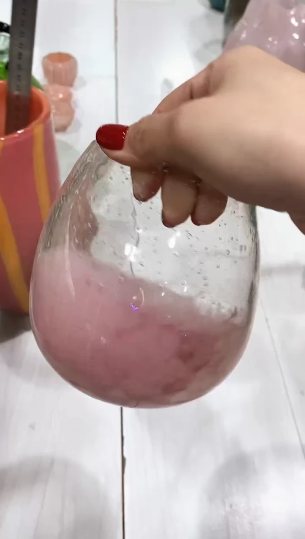 慕忆家手作琉璃花瓶瑕15*8
