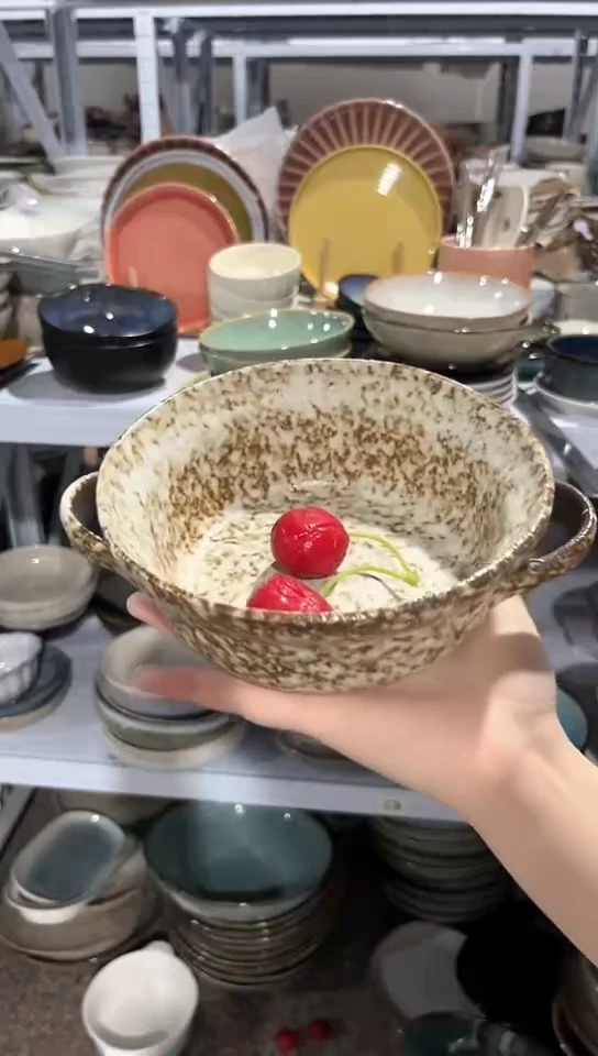 【闪购商品】瓷片外贸尾货瑕疵满20包邮X J6B双耳