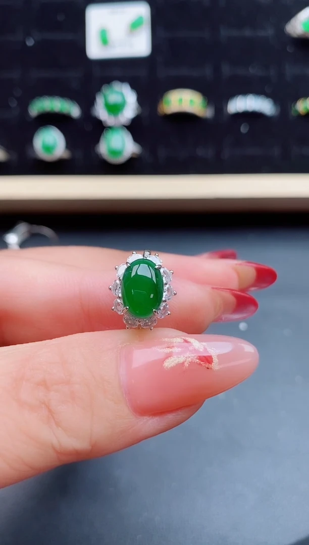【闪购商品】翡翠戒指银S925镶嵌1321132