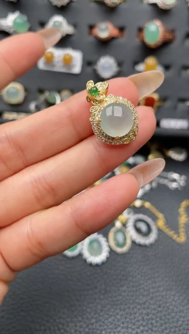 【闪购商品】翡翠戒指银S925镶嵌1111111111  66