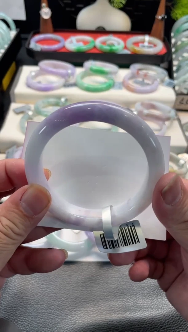 未镶嵌手镯翡翠75号链接 61正圈 有纹裂