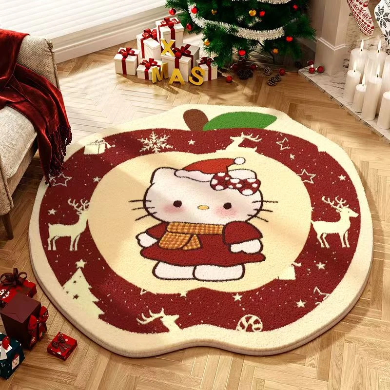 《京东快递包邮》仿羊绒加厚卡通毛绒床边毯新卧室脚垫地毯床边毯