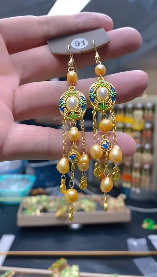 【闪购商品】淡水珍珠耳饰合金136珍珠饰品