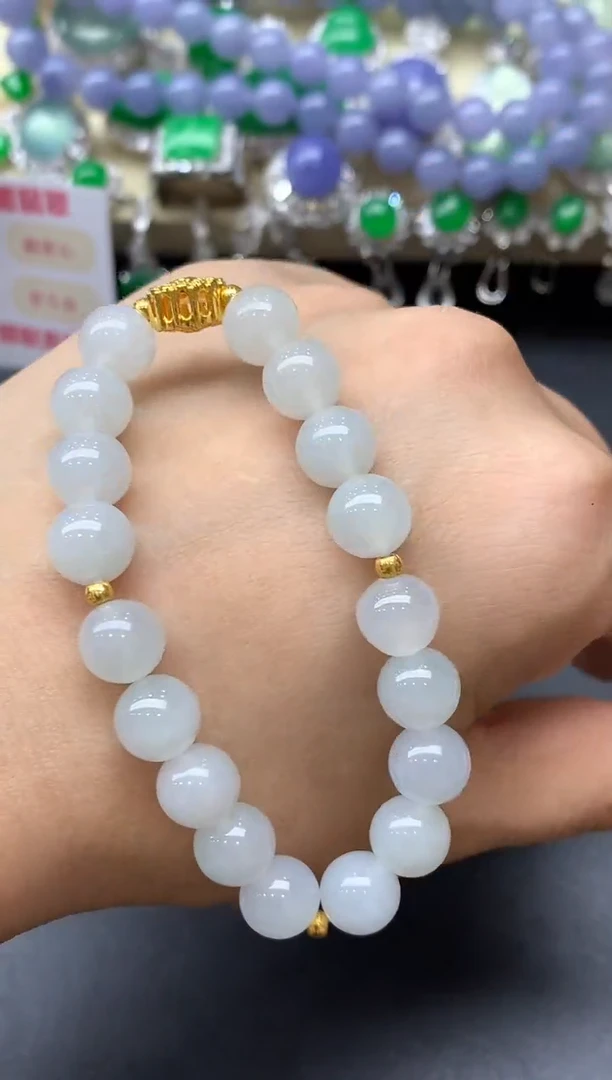 足金镶嵌手链翡翠171-中国好珍宝