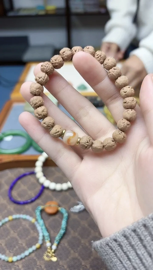 未镶嵌车挂玛瑙/玉髓玛瑙配饰手串ZD