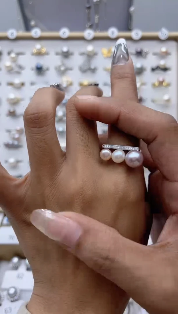 【闪购商品】淡水珍珠戒指合金0.0