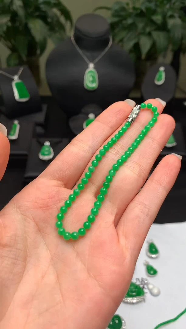 未镶嵌手链翡翠小米珠