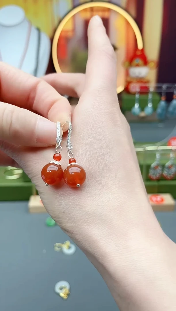 未镶嵌耳饰玛瑙/玉髓408000