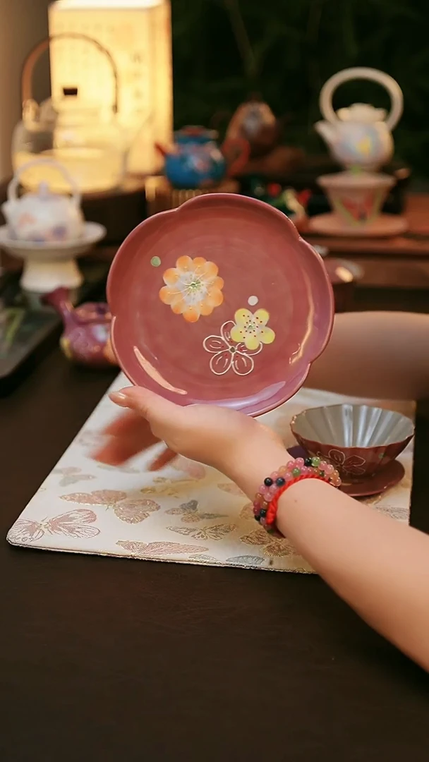 陶瓷茶具紫樱壶承