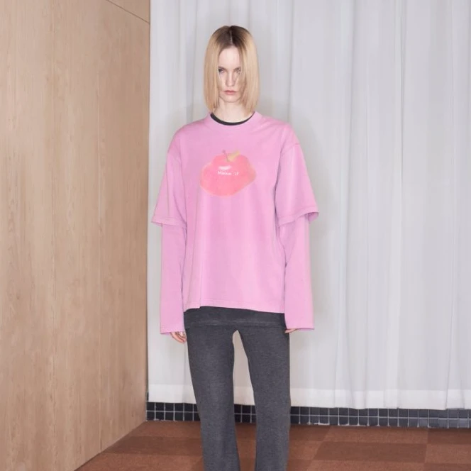 MAKE IF新年苹安长袖T恤25年春款 M2025SSIF0008——770