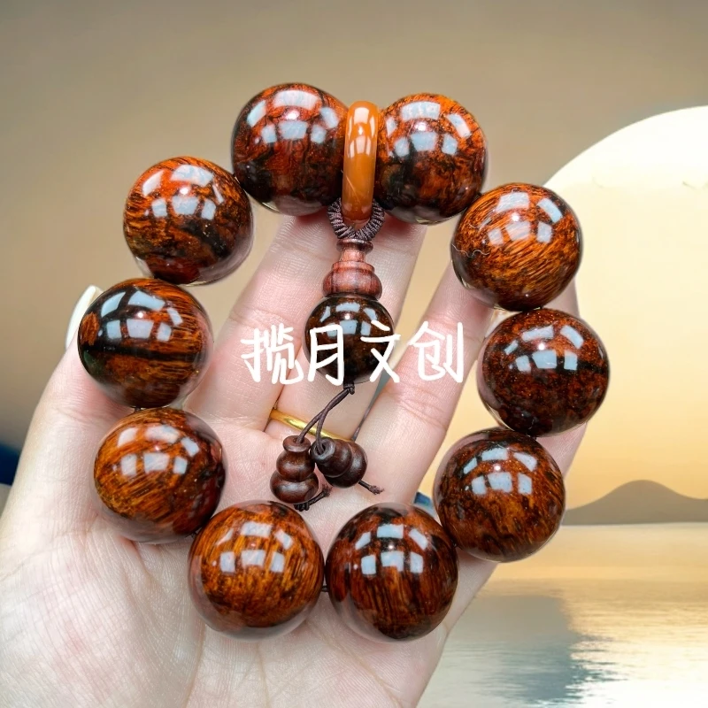 【青木阁文创】666  精品木质黄花梨 大规格2.5cm单圈手串