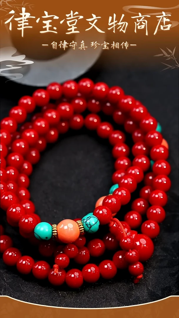 成品琉璃藏式怀业念珠手串LBT/1-0057