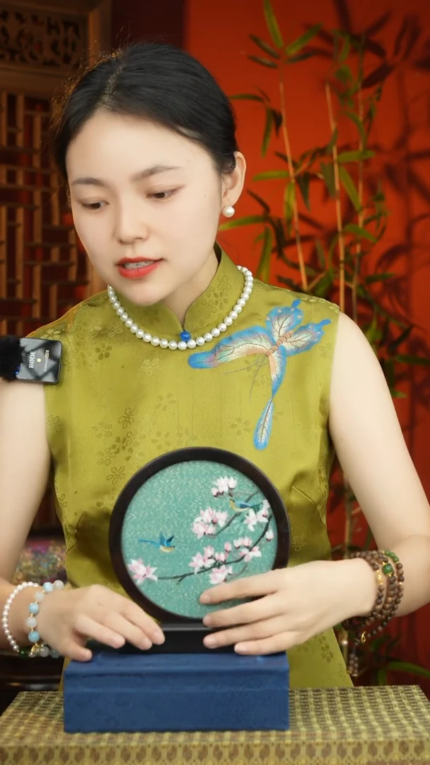 刺绣非遗苏绣纯手工双面绣摆件
