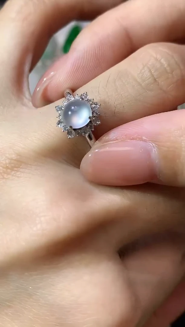 翡翠戒指18K金镶嵌C18
