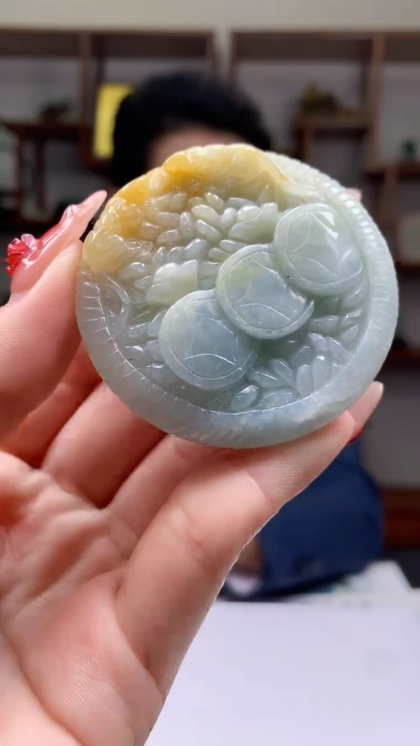 【闪购商品】定制翡翠未镶嵌1071ry-毛货挂件25
