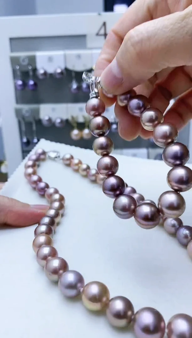 【闪购商品】淡水珍珠颈饰银S925镶嵌项链套